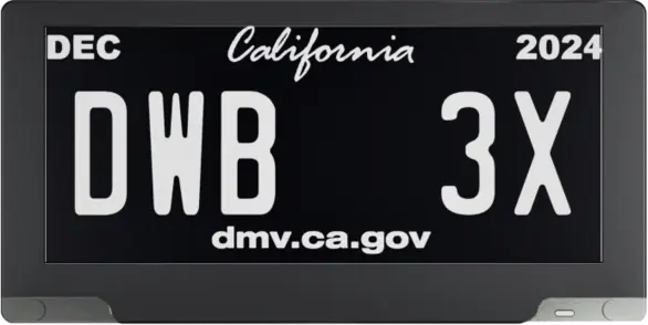 Driving While Black digital license plate